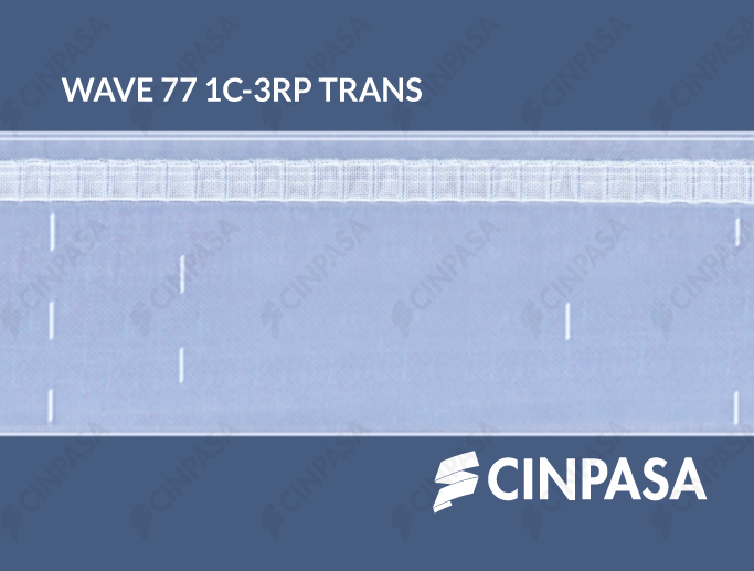  Perfect Wave Tape with 1 Pocket, Type C with Markings, Transparent 